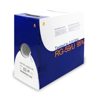RG59/U 95% Braid CCTV 75 Ω Coaxial Cable (1000ft/box)