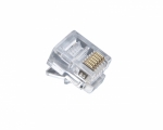 RJ12 Standard Modular Plugs, Round Cable, Solid (3 prong) Wire (Jar)