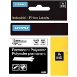 Label, Rhino 1/2" x 18' White, Permanent Poly
