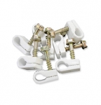 Grip-Clip™ Single Mounting Clip, White (100/pk)