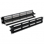 Loaded, 48 Port 2U, CAT5E RJ45 Patch Panel