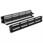 Loaded, 12 Port, CAT6 RJ45 Wall Mount Patch Panel w/ Bracket