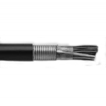 CAT3 50 Pair 24awg Direct Burial OSP Telephone Cable, Black Jacket