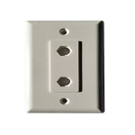 Hex Wallplate (Double Port/White)