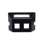 Furniture Plate, 2-Port, Black