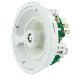 2 way in-ceiling speaker, 6.5" white glass fiber woofer, 1" titanium swivel tweeter. 5 - 125 watts