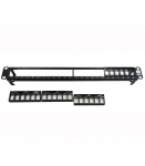 24-port, 1U, Modular Patch Panel, Black