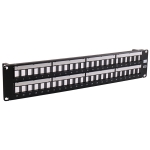 48-port, 2U, Modular Patch Panel, Black