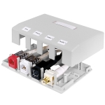 ISB 4-Port Surface Mount Box, WHITE