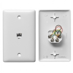 Telephone Plate, 1 Gang, White
