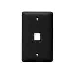 Keystone Faceplate, Rear Loading, Black