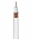 RG59U 95% Copper Braid/Copper Center, White Jacket (1000ft/box)