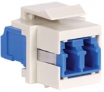 OPTICHANNEL™ Keystone Adapter, LC, Flush Mount, Zirconia, White