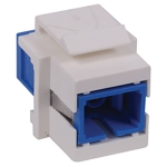 OPTICHANNEL™ Keystone Adapter, SC Simplex, Flush Mount, Zirconia, White