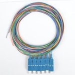 6 Fiber 900um SC/UPC SM 3 meter Pigtails w/ Blue Boots