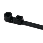 #8 Screw Mounting Cable Tie, Black, 6.3" Length, 100/Pack