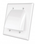 Double Gang Wallplate, Flat Panel TV Bulk Cable (White)
