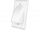 Single Gang Wallplate, Flat Panel TV Bulk Cable (White)